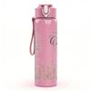 1PC Christ Faith Vintage Letter Print 750ml Color Plastic Sports Water Bottle Leakproof Flip Straw Lid Suitable for Sports Office Home Use