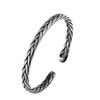 Solid Silver Charm Bracelet For Mother Sterling Sliver Retro Vintage Weaven Twist Bangle Pure Argentum Jewelry Lover 'S Gift