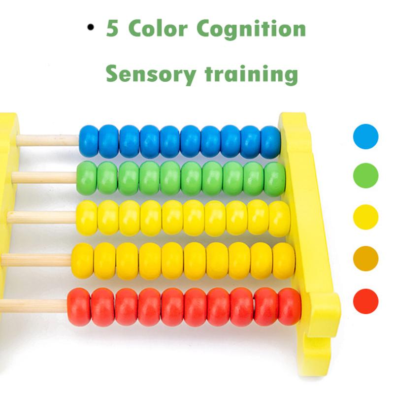 Детские деревянные счеты Игрушка для раннего изучения математики Монтессори Развивающие счеты для счета Вычислительные бусины Игрушки для логического мышления для малышей