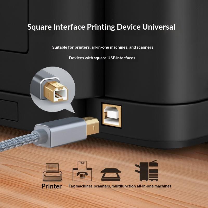 USB C - USB B 2.0 MIDI-кабель, высокоскоростной, с низкой задержкой, для принтера, сканера, домашней студии, музыкальных инструментов