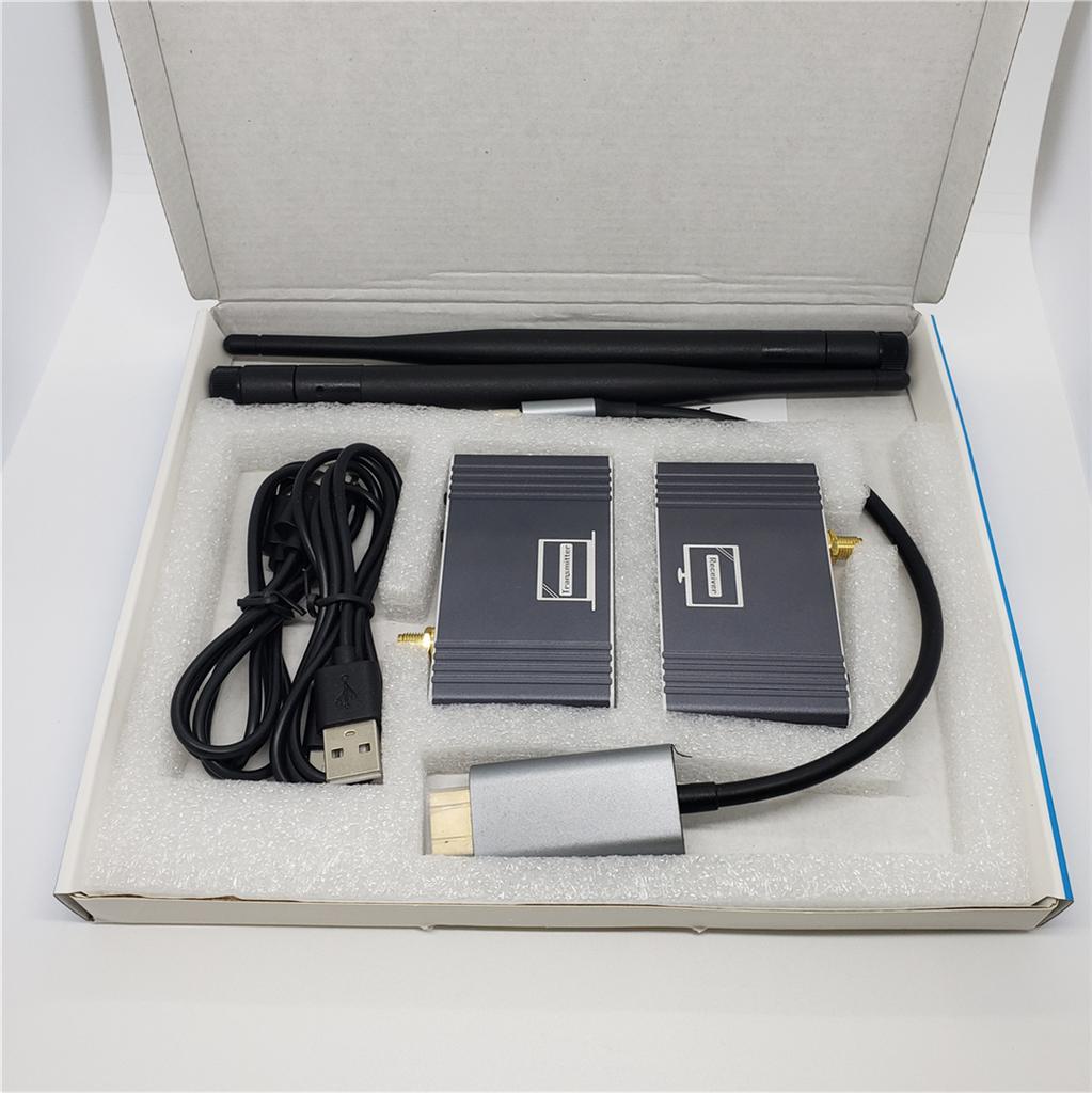 200M Wireless HDMI Extender with Rotation 5.8G 1080P HD HDMI Audio Video Transmitter and Receiver with HDMI Loop Out 8TX to 1Rx
