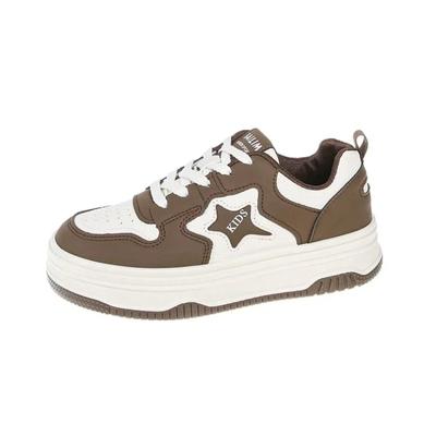 2024 Весна Осень Новая Корейская Версия Смешанные Цвета Кеды Повседневные На Толстой Подошве Дышащие Кроссовки Модные Маленькие Белые Туфли