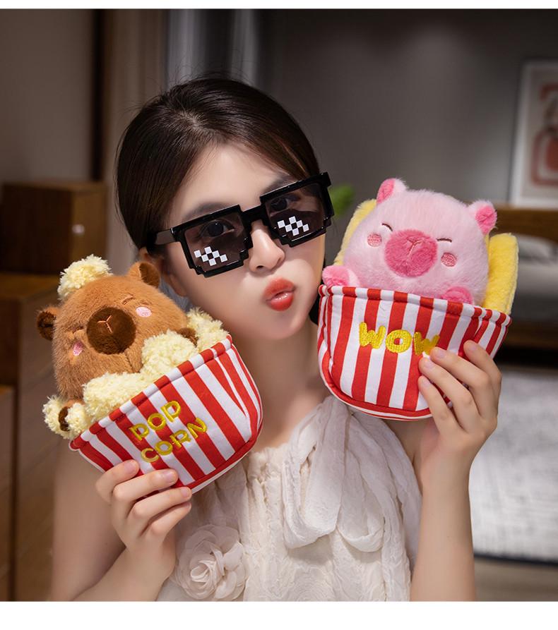 Плюшевая подушка Капибара для медитации Лотос - Милая буддийская игрушка в подарок для офисных работников