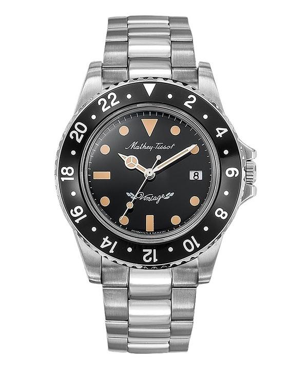 Mathey-Tissot Mathy Vintage Stainless Steel Black Dial Quartz H900AN Men's Watch