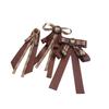 Women's Coffee Brown Plaid Bow Tie Brooch Collar Accessory S320