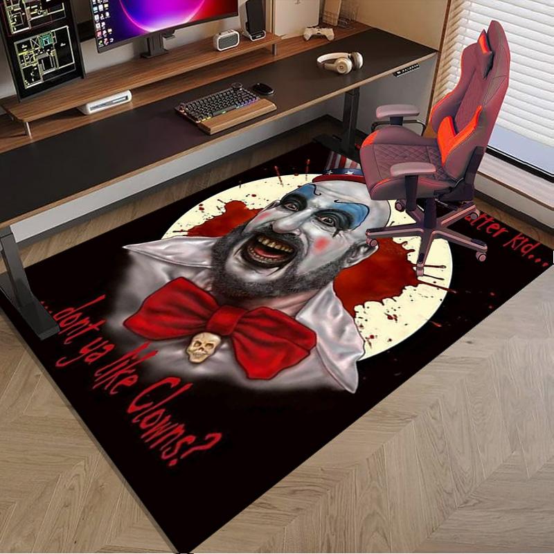 Horror Clown Laughing Carpet, Chair Rug,Rug for Office Bedroom living rooms, Doormat decor Fan Gift Christmas Gift