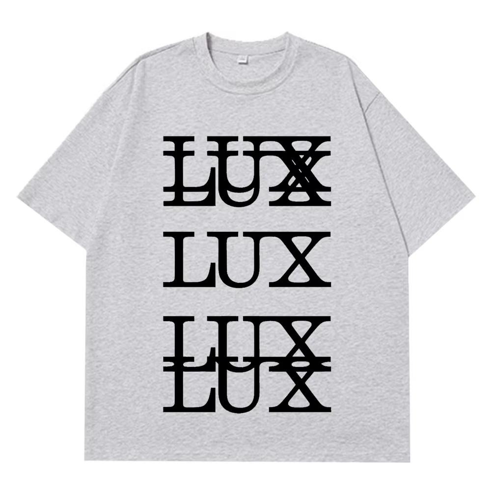 Розалия LUX TRACKLIST Графическая футболка Мужская Женская Мода Хип-хоп Футболки С коротким рукавом Хлопок Повседневные Харадзюку Свободные Футболки