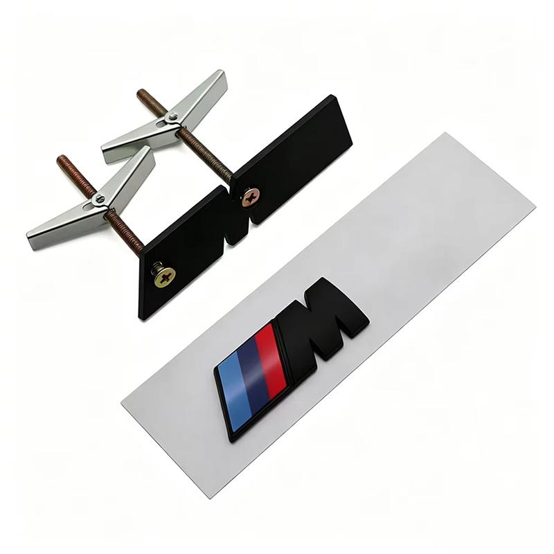 NTSM5 1Pcs M Logo 3D ABS Motorcycle sticker/Car Styling Front Grille Badge Emblem Accessory For BMW M M2 M3 M4 G06 G07 G42 G14 G15 G16