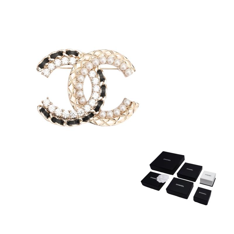 CHANEL Classic Double C Large Brooch Women's Gold