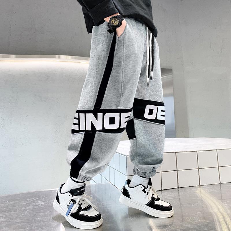 Одежда для мальчиков Весна Осень Спортивные штаны для мальчиков Детские спортивные штаны Повседневные брюки с цветными блоками Детская одежда