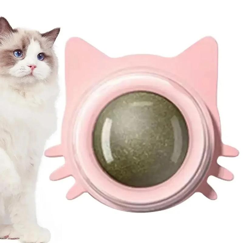 Игрушки-шарики из кошачьей мяты, 1 шт., настенное крепление, вращающееся, лакомство для кошек, закуска, игрушка для котят