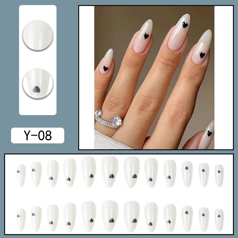 Reusable Press-On Nails With Cat Eye Effect Gradient Design Women Sweet Chic Style Wearable Nail Tips