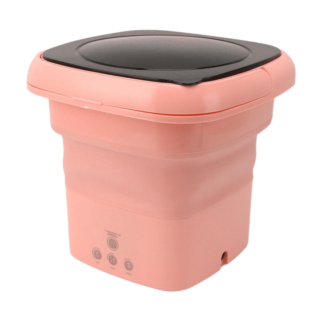 Foldable Washing Machine Mini Portable Bucket Laundry Washer with Black Lid for RV Travel Apartment