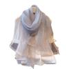 New Fashion and Versatile Solid Color Ethnic Style Veil Scarf Scarf for Women Wavy Pattern Artificial Diamond Iron Scarf for Women