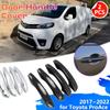 Хромированная дверная ручка автомобиля из углеродного волокна для Toyota ProAce Citroen Dispatch Peugeot Expert 2017 ~ 2022, наклейка, крышка для ключа