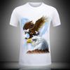 New Summer Men's 3D T-shirt with Eagle Pattern 3D Printed Short Sleeve T-shirt Large Men's Short Sleeve Top