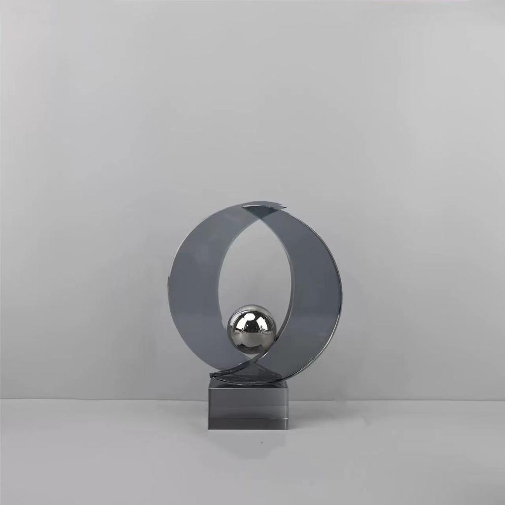 Стеклянное Искусство Геометрический Полукруг Хрустальная Скульптура Прозрачный Хрустальный Шар Стеклянные Декоративные Фигурки Аксессуары для Украшения Дома