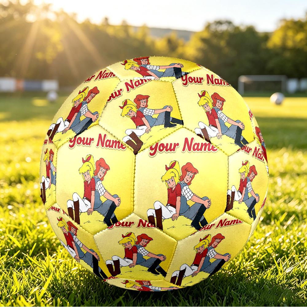 Size 5 FootballBibi & Tina Durable PU Soccer Ball for Sports Training Outdoor Competition