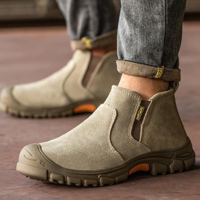 Fashion Shoes for Men Anti-smashing Anti-piercing Safety Breathable Work Boots Men High Quality Light Protective Shoes Zapatillas Hombre