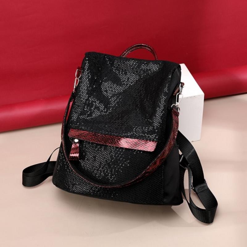 Женский рюкзак, противоугонный рюкзак с блестками, дорожный женский нейлоновый рюкзак, большой школьный рюкзак в консервативном стиле для девочек, высокое качество