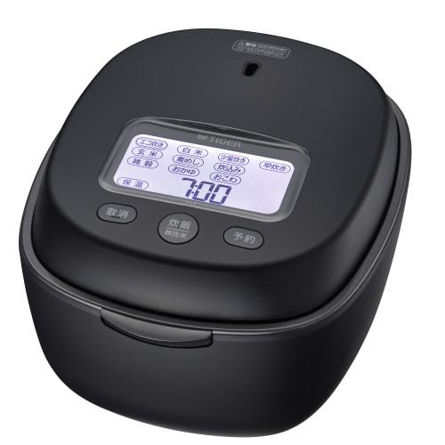 Tiger Thermos (TIGER) Rice Cooker 5.5 Cups Earthen Pot Pressure IH Type Earthen Pot Awabi Cooking Small Delicious Cooking Ebony Black JPL-T100KG