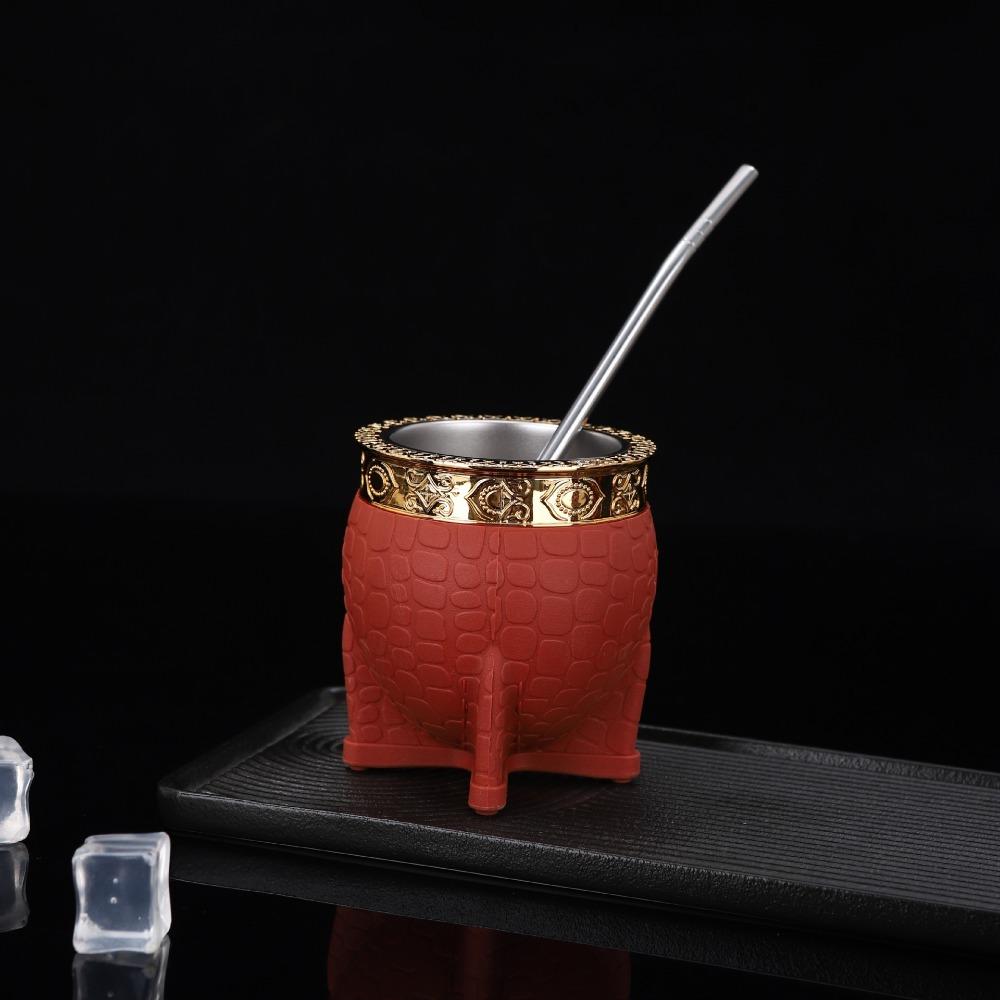 Flat Bottomed Eggshell Cup Tortoiseshell Pattern Mate Cup Durable Coffee Cup Office