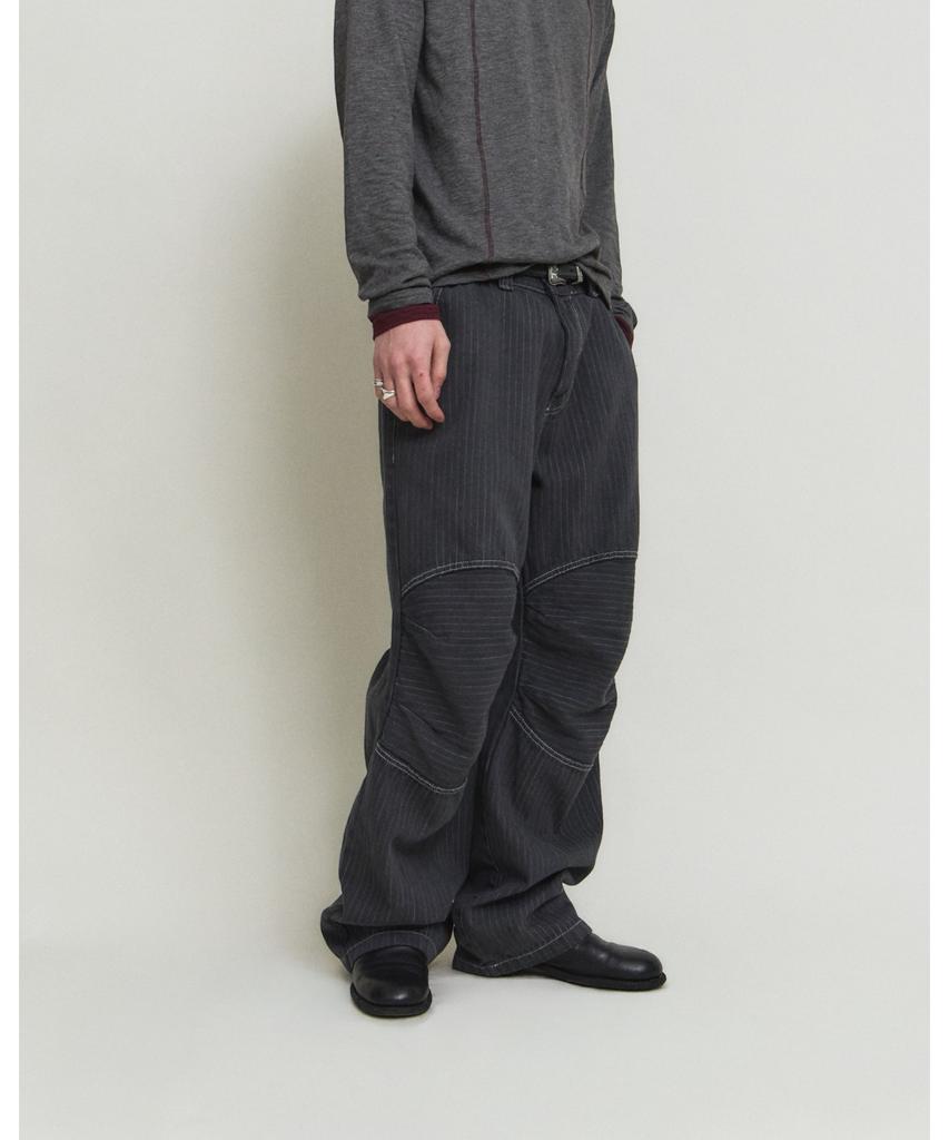 PARADIGMFILM [Ep.01] Dyed Herringbone Double Knee Pants (Charcoal)