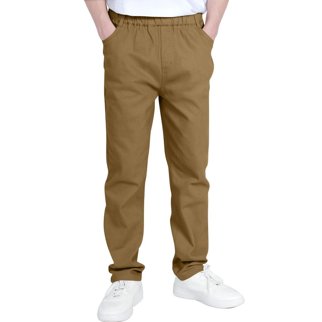 Модные детские повседневные спортивные комбинезоны, повседневные брюки для мальчиков и девочек, эластичные брюки с несколькими карманами