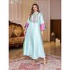 Indonesia Middle East Rope Embroidery Patchwork Print Plus Size Formal Dress Robe Cross-Border Dubai Travel Indonesia Dress Dress