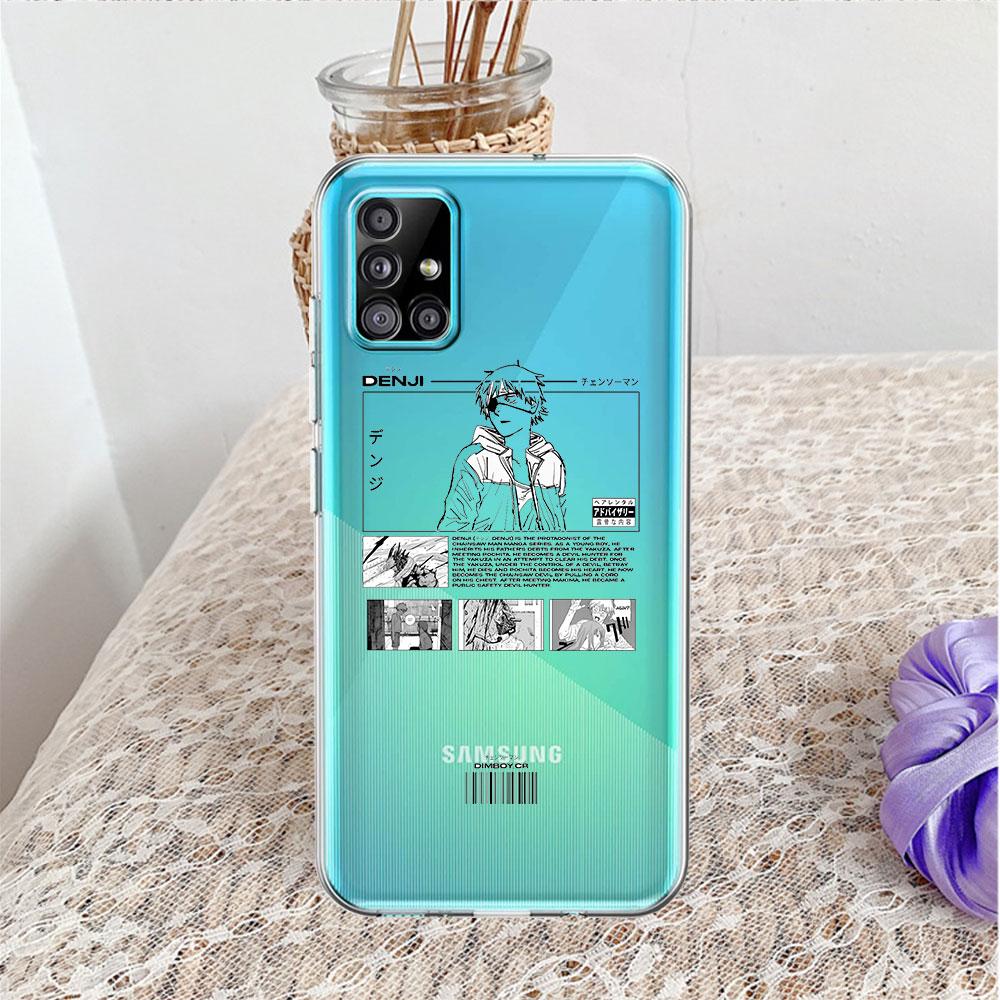 Мягкий чехол для Samsung Galaxy A52 A12 A51 A32 A21s A22 A71 A31 A41 A53 A13 A02s A11 A72 A33 Прозрачный чехол для телефона Chainsaw Man Power