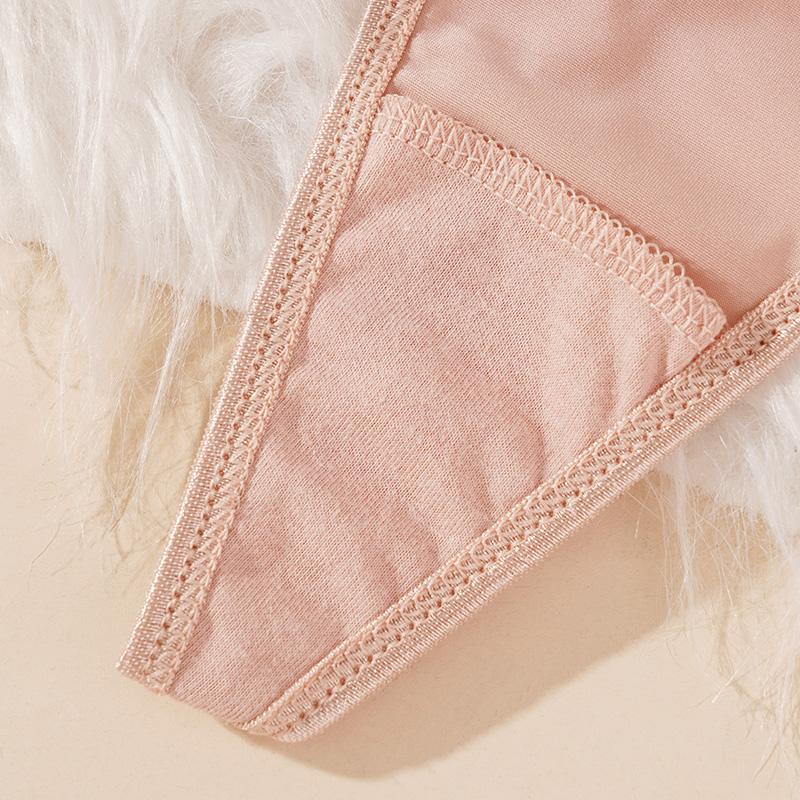 Hottie сексуальные стринги с цепочкой, бесшовные стринги с заниженной талией, милые трусики с бантом, женское хлопковое нижнее белье с промежностью