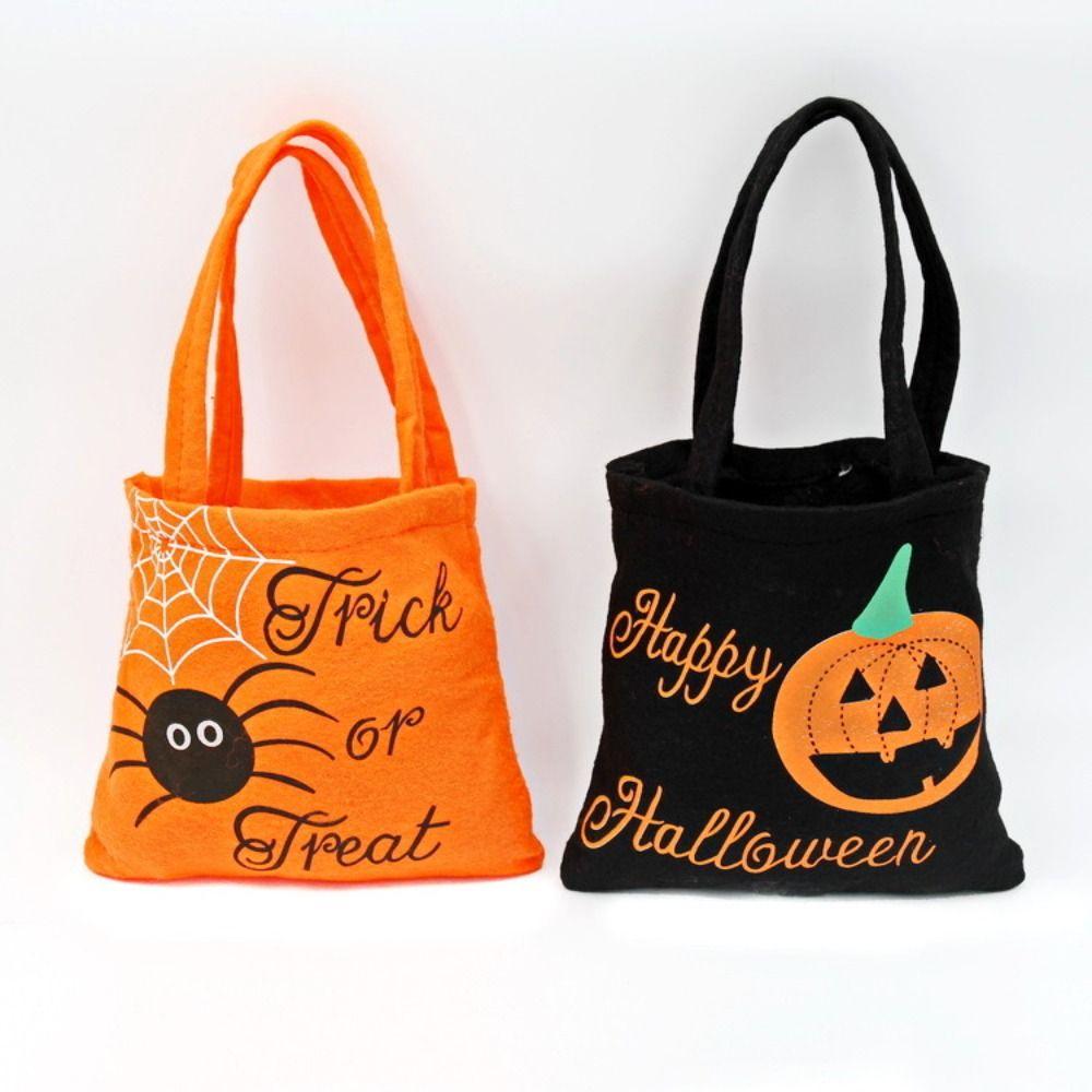 Pumpkin Halloween Non-Woven Bag Spider Candy Storage Bucket Creative Festival
