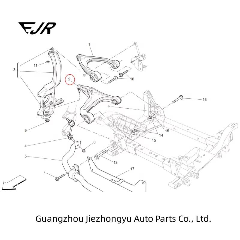 For Maserati Levante M161 Front Lower Suspension Component Lower Swing Arm OEM 670031992 670031993 670106360 670106362