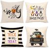 Home Decor Halloween-themed Spooky & Trick-or-Treat Pillows Pattern Cushion Cover Suitable for Sofa Bedroom Car Pillow Cover