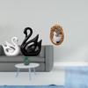 Фарфоровая скульптура пара лебедей с ornate resin photo frame Элегантный коллекционный предмет животное