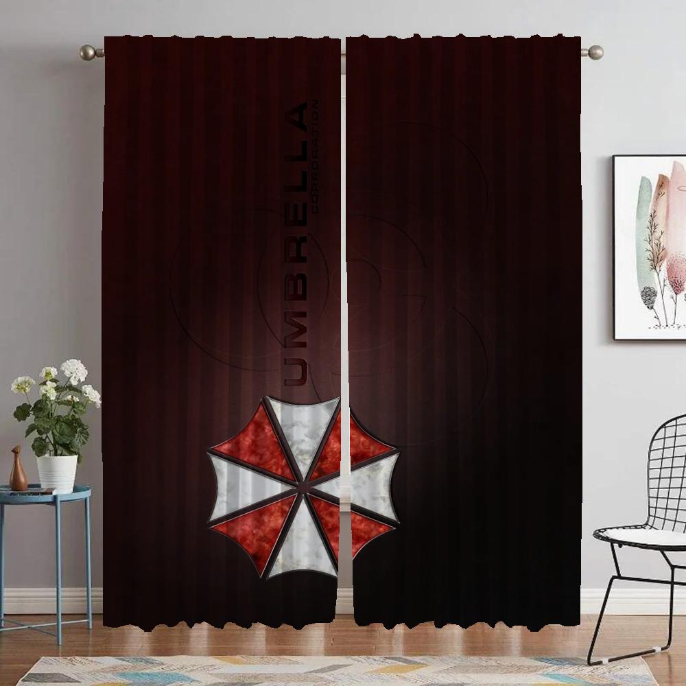 Umbrella Shades Elegant Room Curtains for Living Room Halloween Decoration Blackout Curtain Partition Home Interior Curtains