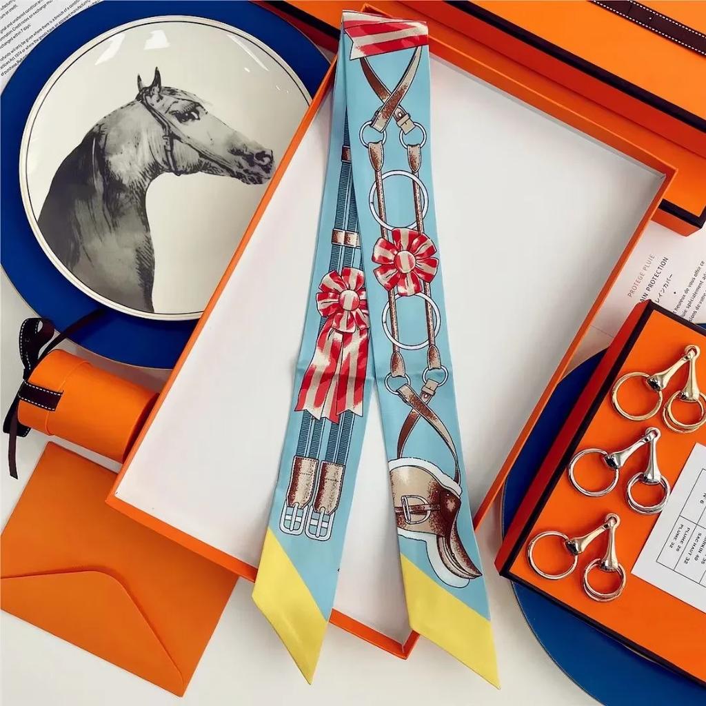 100% Mulberry Silk Ribbon Long Hair Bows Scarf Headscarf Fashion Hair Ties Ribbons Multifunctional Headband Bandana Hair