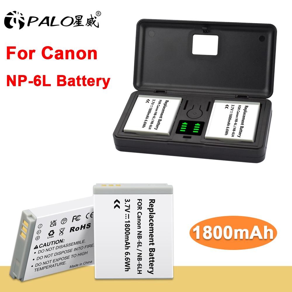 PALO Аккумулятор 1800 мАч NB 6L NB-6L NB6L для камеры + Быстрое зарядное устройство Для Canon PowerShot D30 D10 S120 S90 SX700HS SX280HS IXUS210 SD3500IS
