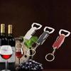 Creative Keychain Wine Bottle Opener Stainless Steel Multifunctional Wooden Handle Corkscrew Opener Bar Party Accessories