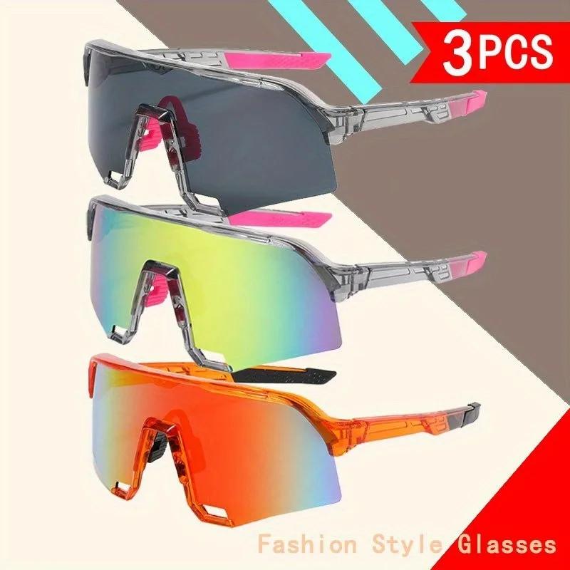 3 шт. Последний тренд очков с большой оправой, с модным и цветным дизайном. Унисекс-дизайн, подходит для различных сценариев.