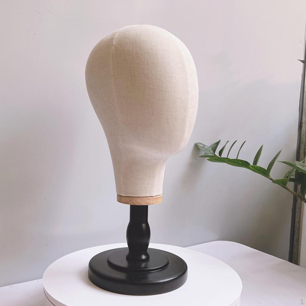 Canvas Mannequin Head Hat Display Multipurpose Manikin Model Wig for Headset