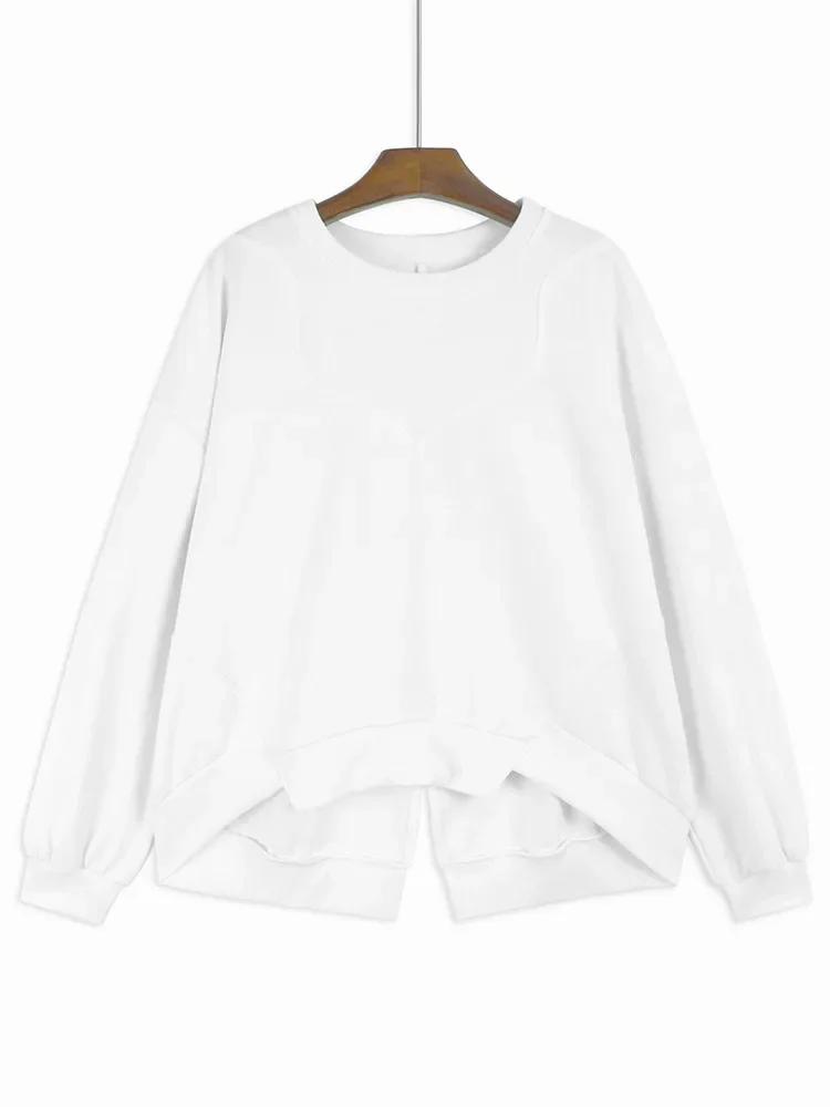 Xitao Свободные нерегулярные толстовки с круглым вырезом GYX1012