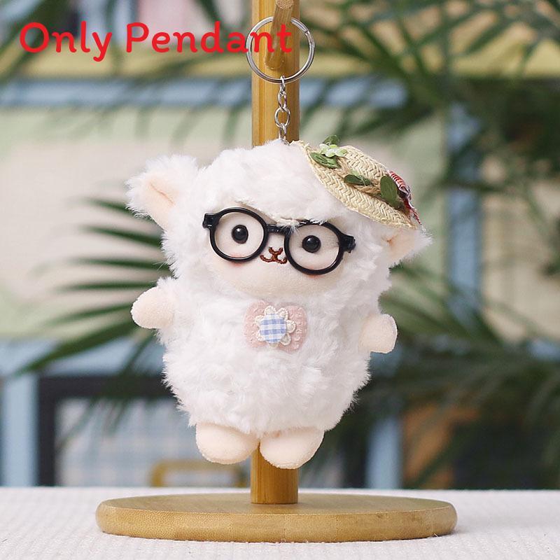 Plush Sheep Keychain With Cute Woolly Design For Bag Decor And Gift