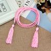 1 шт. пояс для молодой девушки, хлопок, шелк, этнический стиль, хлопок, лен, праздничный наряд, кисточки, завязывание, декоративная веревка, плетеная веревка