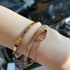 Stainless Steel Ring Stacking Bracelet Women Plated Couple Holiday Gift Fashion Bracelet Party Jewelry