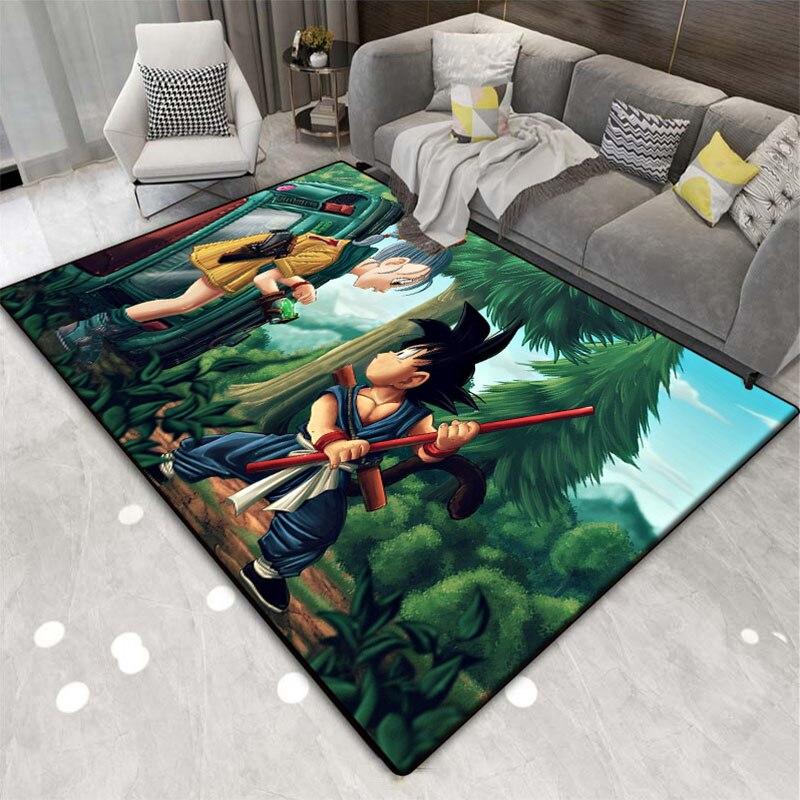 3D печать гостиная квадратный японский мультфильм DragonBall ковер игра ванная комната кухня коврик многофункциональный противоскользящий ковер.