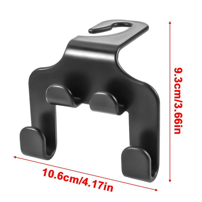 4 шт. Многофункциональный крючок на спинку сиденья автомобиля с двойной головкой, держатель для телефона, подвеска на подголовник для хранения сумки, вешалка, аксессуары для интерьера автомобиля