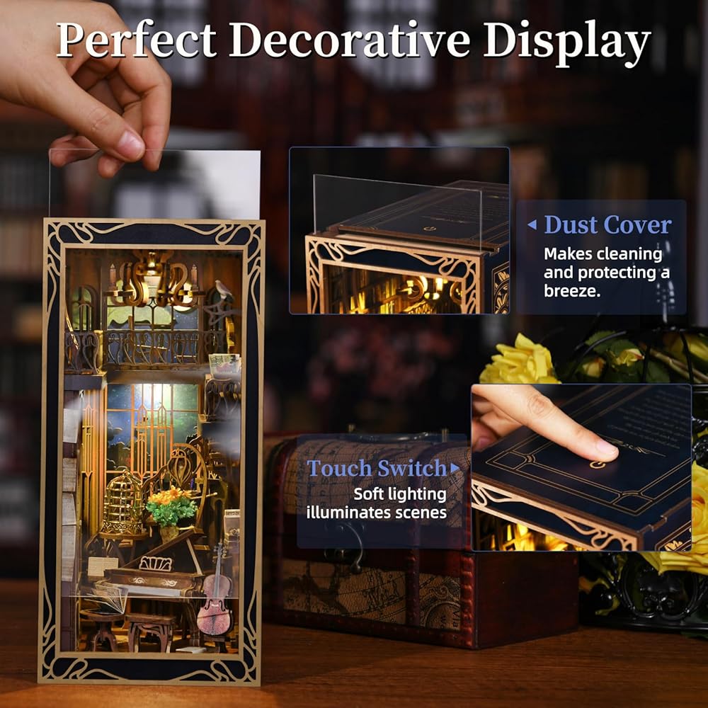 Набор для создания мини-домика в книге MiniCity DIY, 3D-миниатюра с LED-подсветкой для подростков и взрослых