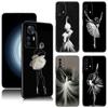 Ballet Girl Black Silicone Phone Case For Xiaomi Redmi 7A 8A 9A 10A 11A 9C 10C 12C 13C 11 Prime A1 A2 Plus 12 4G Note 9T 12R