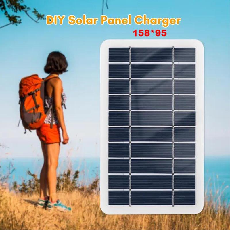 Пауэрбанк для телефона, для кемпинга на открытом воздухе, для дома, портативная солнечная панель 5 В 2 Вт, солнечная пластина с USB, безопасная зарядка, стабилизация, зарядное устройство для аккумулятора
